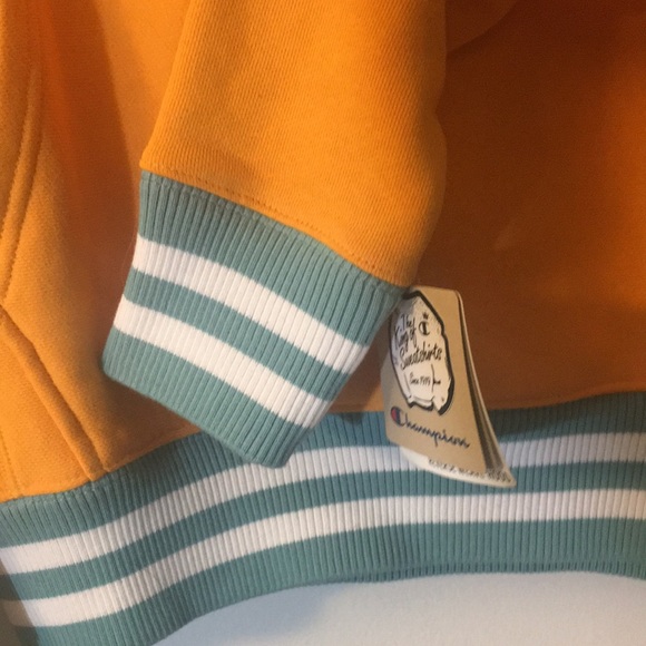 NWT sunshine orange/ yellow champion hoody - Picture 3 of 6